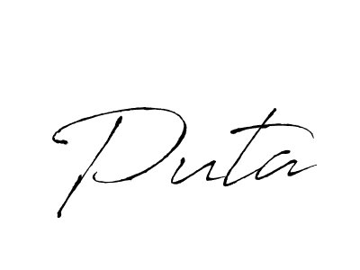 The best way (Antro_Vectra) to make a short signature is to pick only two or three words in your name. The name Puta include a total of six letters. For converting this name. Puta signature style 6 images and pictures png