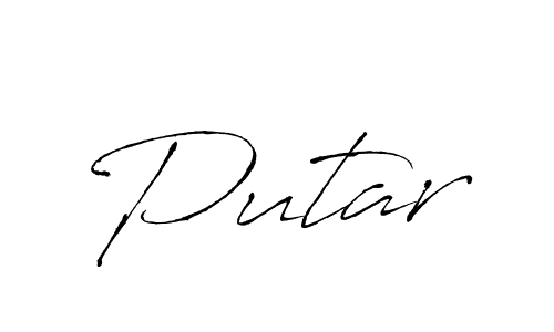 How to make Putar name signature. Use Antro_Vectra style for creating short signs online. This is the latest handwritten sign. Putar signature style 6 images and pictures png