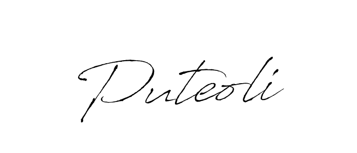 How to make Puteoli name signature. Use Antro_Vectra style for creating short signs online. This is the latest handwritten sign. Puteoli signature style 6 images and pictures png