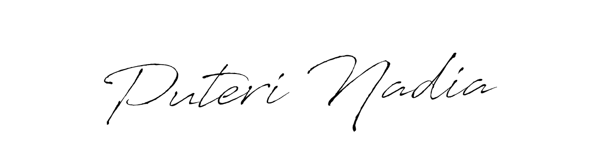 Make a beautiful signature design for name Puteri Nadia. Use this online signature maker to create a handwritten signature for free. Puteri Nadia signature style 6 images and pictures png