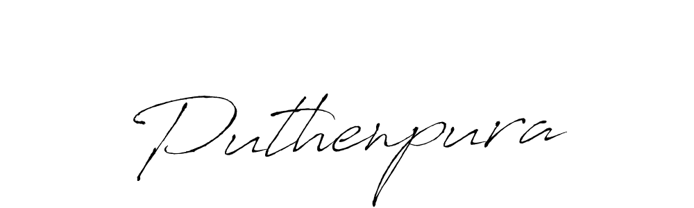 How to make Puthenpura name signature. Use Antro_Vectra style for creating short signs online. This is the latest handwritten sign. Puthenpura signature style 6 images and pictures png