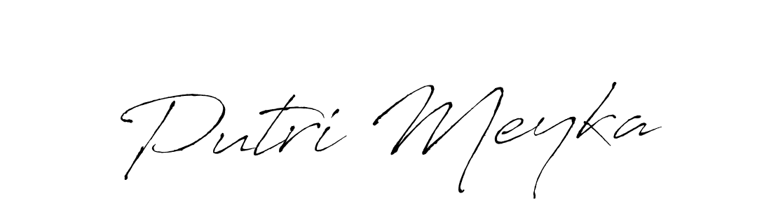 Use a signature maker to create a handwritten signature online. With this signature software, you can design (Antro_Vectra) your own signature for name Putri Meyka. Putri Meyka signature style 6 images and pictures png