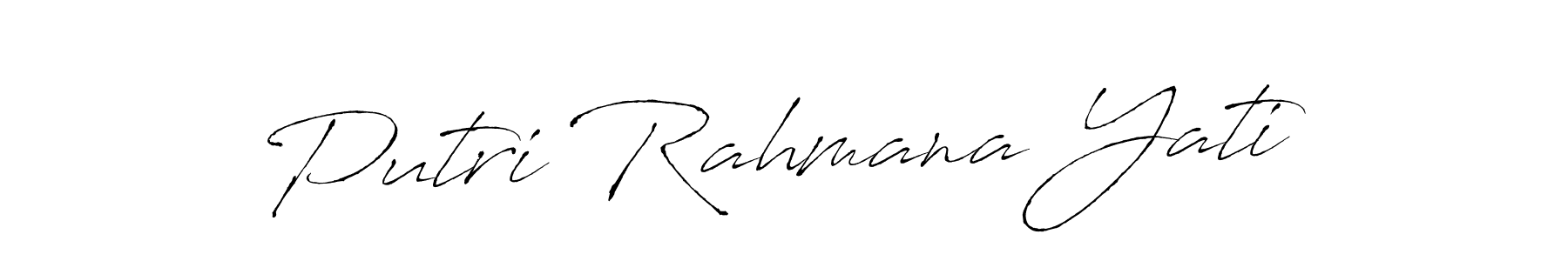 How to make Putri Rahmana Yati signature? Antro_Vectra is a professional autograph style. Create handwritten signature for Putri Rahmana Yati name. Putri Rahmana Yati signature style 6 images and pictures png