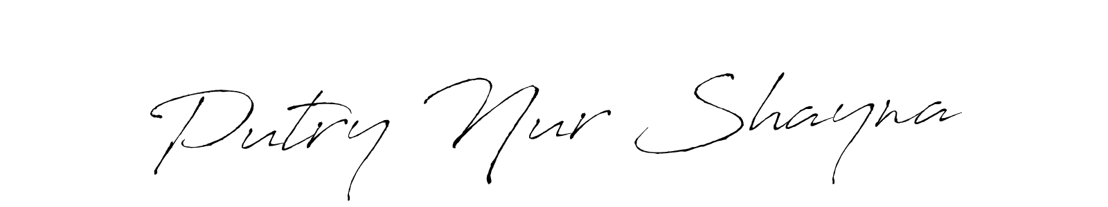Create a beautiful signature design for name Putry Nur Shayna. With this signature (Antro_Vectra) fonts, you can make a handwritten signature for free. Putry Nur Shayna signature style 6 images and pictures png