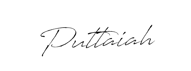 Design your own signature with our free online signature maker. With this signature software, you can create a handwritten (Antro_Vectra) signature for name Puttaiah. Puttaiah signature style 6 images and pictures png