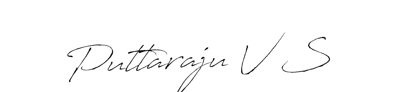Design your own signature with our free online signature maker. With this signature software, you can create a handwritten (Antro_Vectra) signature for name Puttaraju V S. Puttaraju V S signature style 6 images and pictures png
