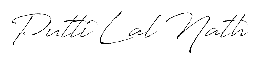 Designed for modern professionals: Putti Lal Nath name signature crafted with Antro_Vectra script. Ready for digital PDF workflows. Putti Lal Nath signature style 6 images and pictures png