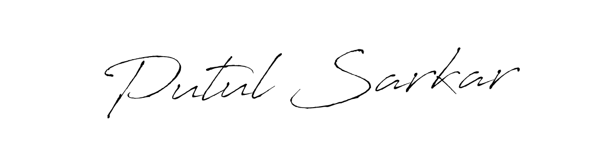 Make a beautiful signature design for name Putul Sarkar. With this signature (Antro_Vectra) style, you can create a handwritten signature for free. Putul Sarkar signature style 6 images and pictures png