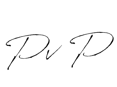 Also we have Pv P name is the best signature style. Create professional handwritten signature collection using Antro_Vectra autograph style. Pv P signature style 6 images and pictures png