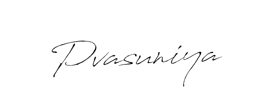 Antro_Vectra is a professional signature style that is perfect for those who want to add a touch of class to their signature. It is also a great choice for those who want to make their signature more unique. Get Pvasuniya name to fancy signature for free. Pvasuniya signature style 6 images and pictures png