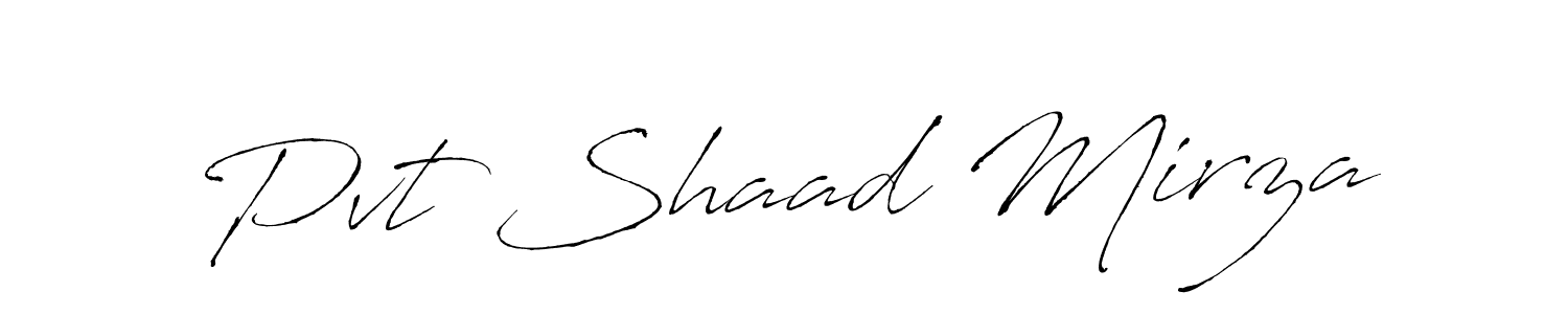 Antro_Vectra is a professional signature style that is perfect for those who want to add a touch of class to their signature. It is also a great choice for those who want to make their signature more unique. Get Pvt Shaad Mirza name to fancy signature for free. Pvt Shaad Mirza signature style 6 images and pictures png