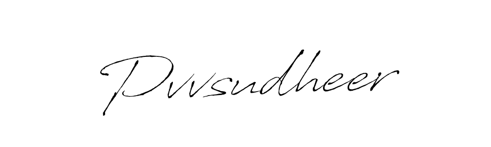 How to make Pvvsudheer name signature. Use Antro_Vectra style for creating short signs online. This is the latest handwritten sign. Pvvsudheer signature style 6 images and pictures png
