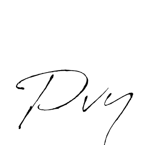 Design your own signature with our free online signature maker. With this signature software, you can create a handwritten (Antro_Vectra) signature for name Pvy. Pvy signature style 6 images and pictures png