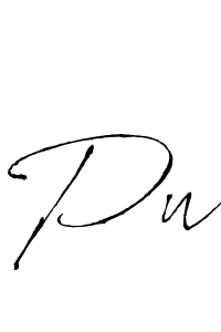 Design your own signature with our free online signature maker. With this signature software, you can create a handwritten (Antro_Vectra) signature for name Pw. Pw signature style 6 images and pictures png