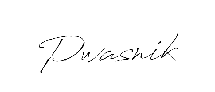 Create a beautiful signature design for name Pwasnik. With this signature (Antro_Vectra) fonts, you can make a handwritten signature for free. Pwasnik signature style 6 images and pictures png