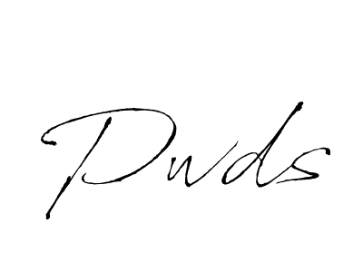 Make a beautiful signature design for name Pwds. With this signature (Antro_Vectra) style, you can create a handwritten signature for free. Pwds signature style 6 images and pictures png