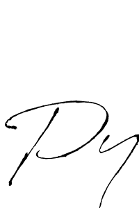 Py stylish signature style. Best Handwritten Sign (Antro_Vectra) for my name. Handwritten Signature Collection Ideas for my name Py. Py signature style 6 images and pictures png