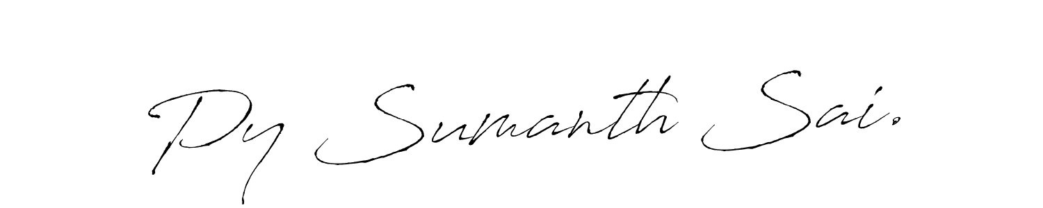 Make a beautiful signature design for name Py Sumanth Sai.. With this signature (Antro_Vectra) style, you can create a handwritten signature for free. Py Sumanth Sai. signature style 6 images and pictures png