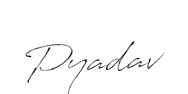 Pyadav stylish signature style. Best Handwritten Sign (Antro_Vectra) for my name. Handwritten Signature Collection Ideas for my name Pyadav. Pyadav signature style 6 images and pictures png