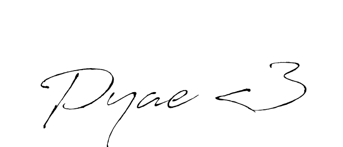 Use a signature maker to create a handwritten signature online. With this signature software, you can design (Antro_Vectra) your own signature for name Pyae <3. Pyae <3 signature style 6 images and pictures png