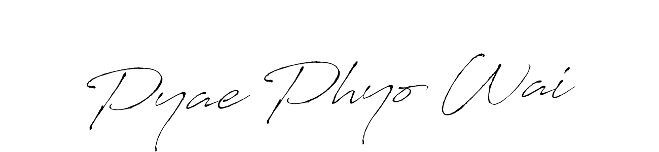 Design your own signature with our free online signature maker. With this signature software, you can create a handwritten (Antro_Vectra) signature for name Pyae Phyo Wai. Pyae Phyo Wai signature style 6 images and pictures png