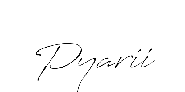 How to make Pyarii signature? Antro_Vectra is a professional autograph style. Create handwritten signature for Pyarii name. Pyarii signature style 6 images and pictures png