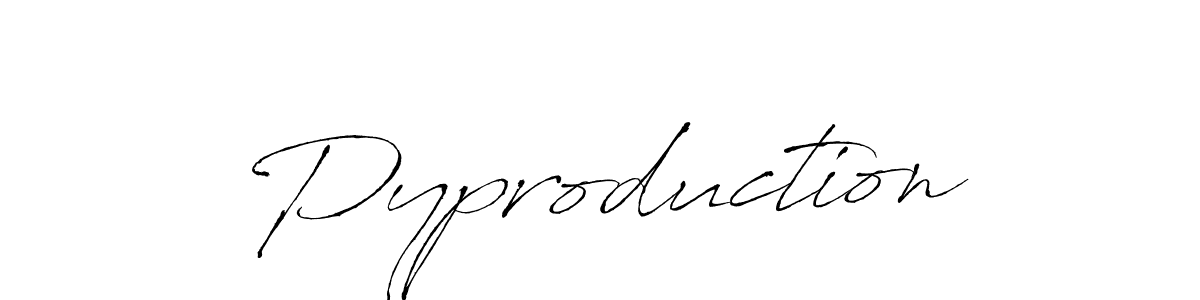 Design your own signature with our free online signature maker. With this signature software, you can create a handwritten (Antro_Vectra) signature for name Pyproduction. Pyproduction signature style 6 images and pictures png