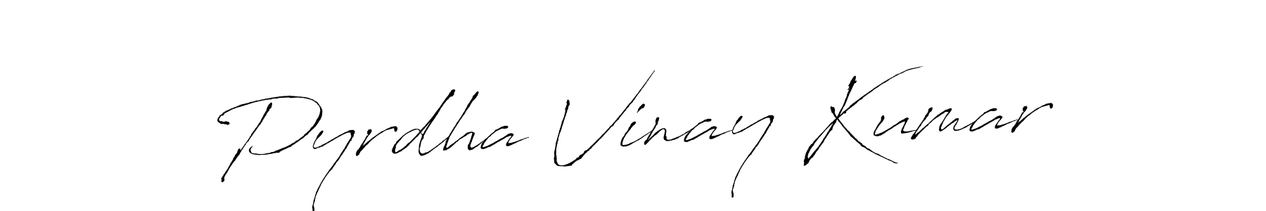 Pyrdha Vinay Kumar stylish signature style. Best Handwritten Sign (Antro_Vectra) for my name. Handwritten Signature Collection Ideas for my name Pyrdha Vinay Kumar. Pyrdha Vinay Kumar signature style 6 images and pictures png