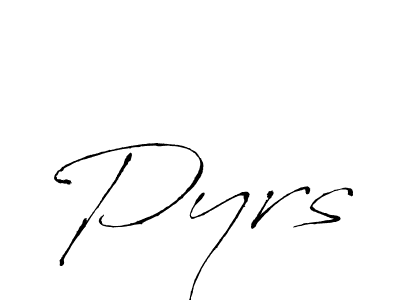 The best way (Antro_Vectra) to make a short signature is to pick only two or three words in your name. The name Pyrs include a total of six letters. For converting this name. Pyrs signature style 6 images and pictures png