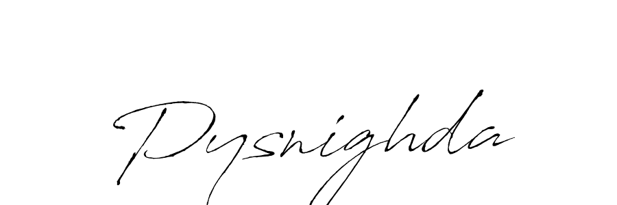 if you are searching for the best signature style for your name Pysnighda. so please give up your signature search. here we have designed multiple signature styles  using Antro_Vectra. Pysnighda signature style 6 images and pictures png