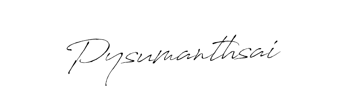 Similarly Antro_Vectra is the best handwritten signature design. Signature creator online .You can use it as an online autograph creator for name Pysumanthsai. Pysumanthsai signature style 6 images and pictures png