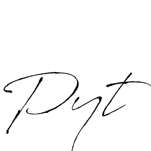 How to make Pyt signature? Antro_Vectra is a professional autograph style. Create handwritten signature for Pyt name. Pyt signature style 6 images and pictures png