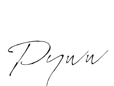 Use a signature maker to create a handwritten signature online. With this signature software, you can design (Antro_Vectra) your own signature for name Pyww. Pyww signature style 6 images and pictures png