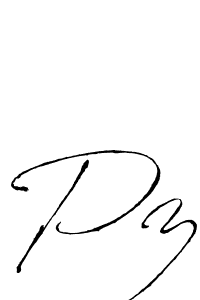 Pz stylish signature style. Best Handwritten Sign (Antro_Vectra) for my name. Handwritten Signature Collection Ideas for my name Pz. Pz signature style 6 images and pictures png