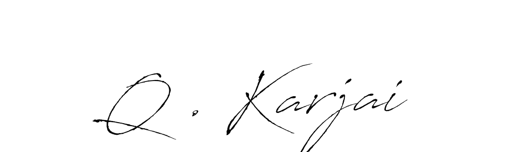 Also we have Q . Karjai name is the best signature style. Create professional handwritten signature collection using Antro_Vectra autograph style. Q . Karjai signature style 6 images and pictures png