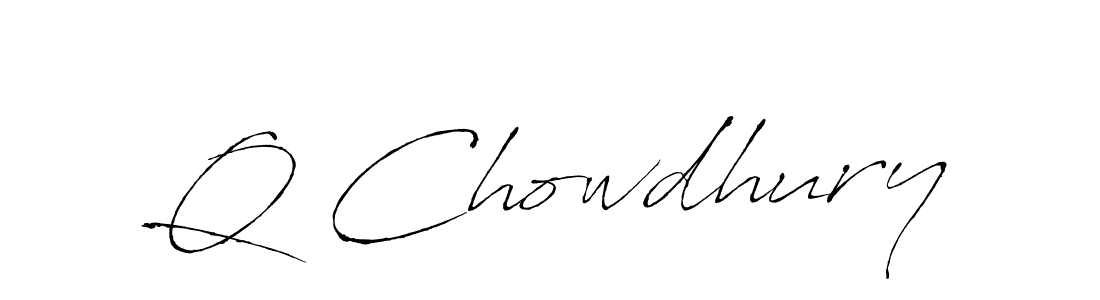 Q Chowdhury stylish signature style. Best Handwritten Sign (Antro_Vectra) for my name. Handwritten Signature Collection Ideas for my name Q Chowdhury. Q Chowdhury signature style 6 images and pictures png