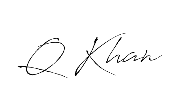 Create a beautiful signature design for name Q Khan. With this signature (Antro_Vectra) fonts, you can make a handwritten signature for free. Q Khan signature style 6 images and pictures png