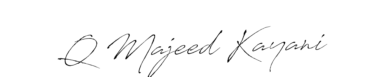 Similarly Antro_Vectra is the best handwritten signature design. Signature creator online .You can use it as an online autograph creator for name Q Majeed Kayani. Q Majeed Kayani signature style 6 images and pictures png