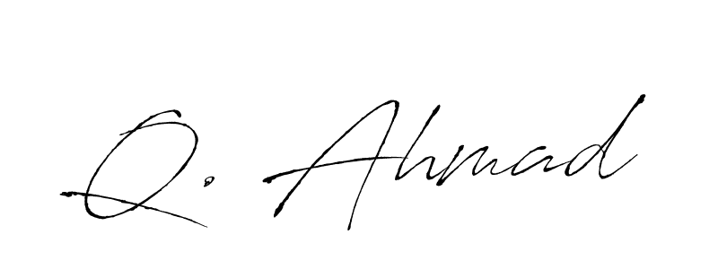 Similarly Antro_Vectra is the best handwritten signature design. Signature creator online .You can use it as an online autograph creator for name Q. Ahmad. Q. Ahmad signature style 6 images and pictures png