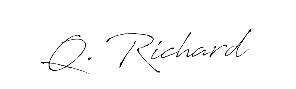 How to make Q. Richard signature? Antro_Vectra is a professional autograph style. Create handwritten signature for Q. Richard name. Q. Richard signature style 6 images and pictures png