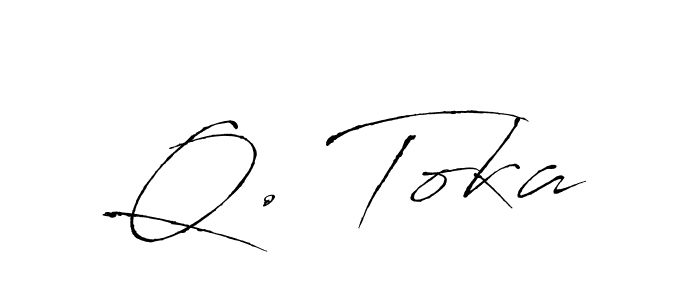 You can use this online signature creator to create a handwritten signature for the name Q. Toka. This is the best online autograph maker. Q. Toka signature style 6 images and pictures png