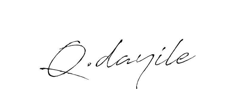 Q.dayile stylish signature style. Best Handwritten Sign (Antro_Vectra) for my name. Handwritten Signature Collection Ideas for my name Q.dayile. Q.dayile signature style 6 images and pictures png