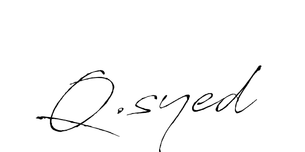 How to make Q.syed name signature. Use Antro_Vectra style for creating short signs online. This is the latest handwritten sign. Q.syed signature style 6 images and pictures png