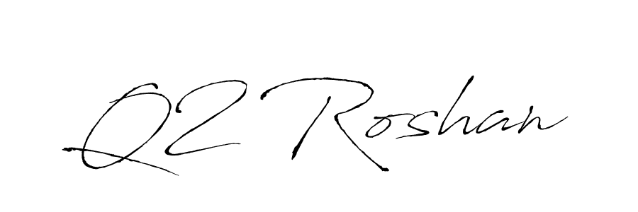Also You can easily find your signature by using the search form. We will create Q2 Roshan name handwritten signature images for you free of cost using Antro_Vectra sign style. Q2 Roshan signature style 6 images and pictures png
