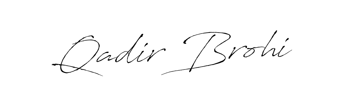 The best way (Antro_Vectra) to make a short signature is to pick only two or three words in your name. The name Qadir Brohi include a total of six letters. For converting this name. Qadir Brohi signature style 6 images and pictures png