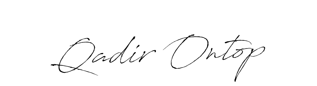Use a signature maker to create a handwritten signature online. With this signature software, you can design (Antro_Vectra) your own signature for name Qadir Ontop. Qadir Ontop signature style 6 images and pictures png