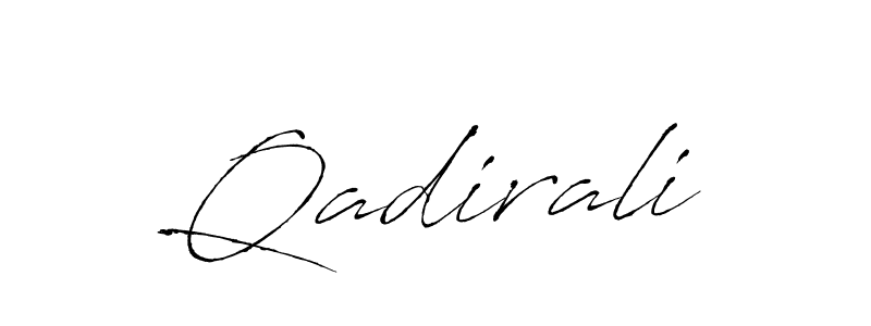 Make a beautiful signature design for name Qadirali. With this signature (Antro_Vectra) style, you can create a handwritten signature for free. Qadirali signature style 6 images and pictures png