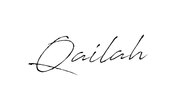 Use a signature maker to create a handwritten signature online. With this signature software, you can design (Antro_Vectra) your own signature for name Qailah. Qailah signature style 6 images and pictures png