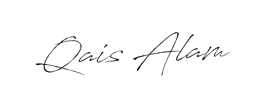 Make a beautiful signature design for name Qais Alam. With this signature (Antro_Vectra) style, you can create a handwritten signature for free. Qais Alam signature style 6 images and pictures png