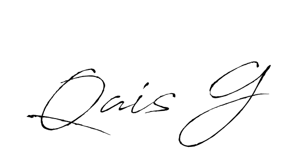 Qais G stylish signature style. Best Handwritten Sign (Antro_Vectra) for my name. Handwritten Signature Collection Ideas for my name Qais G. Qais G signature style 6 images and pictures png